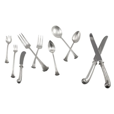 Lot 331 - Tuttle Sterling Silver Flatware Service In the...