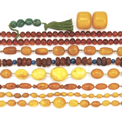 Lot 12 - Assorted Group of Amber Jewelry