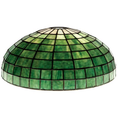 Lot 312 - American Leaded Glass Geometric Lamp Shade...