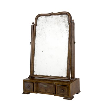 Lot 331 - George II Walnut Shaving Mirror Circa 1740 The...