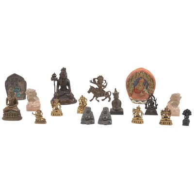Lot 52 - Group of Eleven Tibetan Bronze Buddhist...