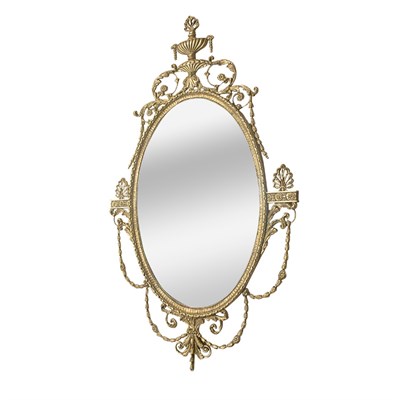 Lot 393 - Neoclassical Style Gilt-Wood Mirror Height 59...