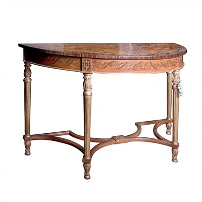 Lot 401 - George III Style Polychrome and Gilt-Decorated...