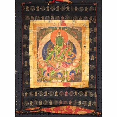 Lot 33 - Group of Three Tibetan Thankas 19th/20th...