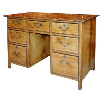Lot 263 - American Pine Pedestal Desk Height 31 inches,...