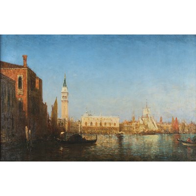 Lot 26 - Felix Ziem French, 1821-1911 Palais des Doges,...