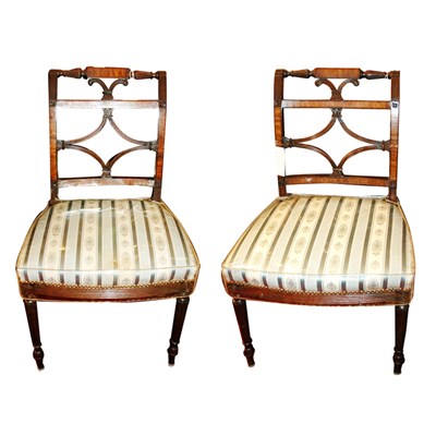 Lot 363 - Set of Eight Regency Style Mahogany Dining Chairs