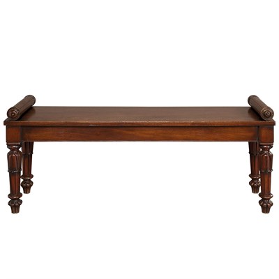 Lot 451 - William IV Mahogany Bench 19th Century Height...