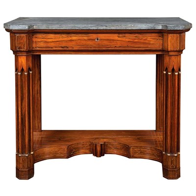Lot 454 - Charles X Inlaid Rosewood Pier Table Mid 19th...