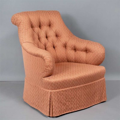 Lot 197 - Victorian Style Tufted Upholstered Armchair