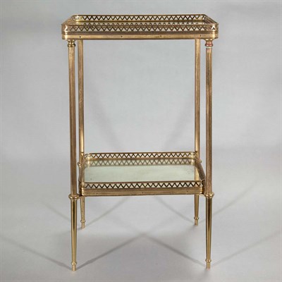 Lot 319 - Neoclassical Style Brass and Mirrored Glass...
