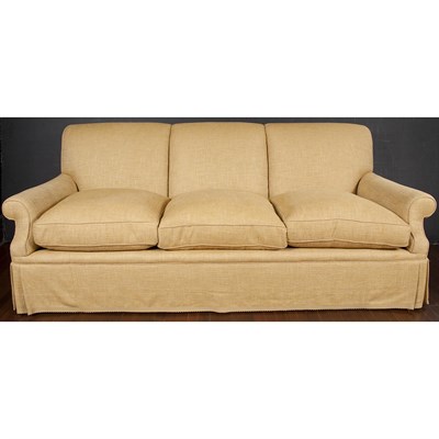 Lot 556 - Pair of Upholstered Three-Seat Sofas A....