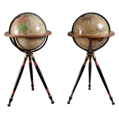 Lot 553 - Pair of Celestial and Terrestrial Globes...