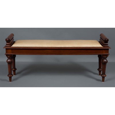 Lot 530 - William IV Mahogany Upholstered Bench 19th...