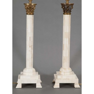 Lot 572 - Pair of Neoclassical Style Gilt-Metal and Bone...