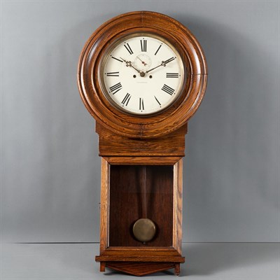 Lot 173 - American Oak Wall Clock Waterbury, circa 1915...