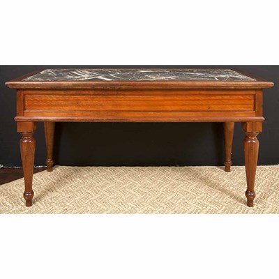 Lot 597 - Continental Marble Inset Fruitwood Console...