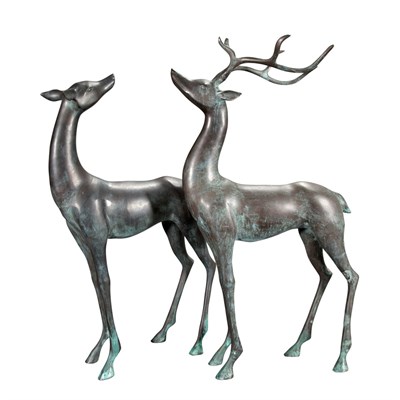 Lot 550 - Pair of Decorative Quality Bronze Figures of...