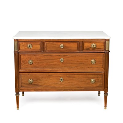 Lot 399 - Louis XVI Style Mahogany Commode 19th Century...