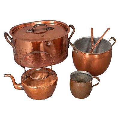 Lot 152 - Group of Nine Copper Kitchen Articles...