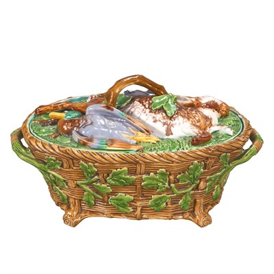 Lot 567 - Minton Majolica Covered Tureen Late 19th...