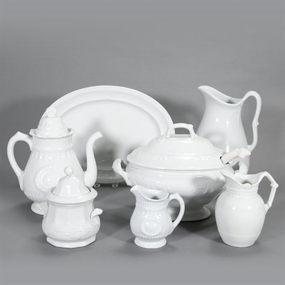 Lot 331 - Group of White Glazed Ironstone Table Articles...