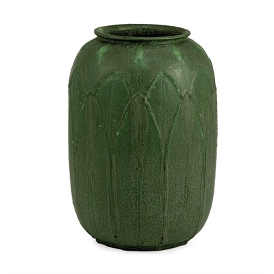 Lot 300 - Grueby Faience Co. Vase Modeled by Marie...