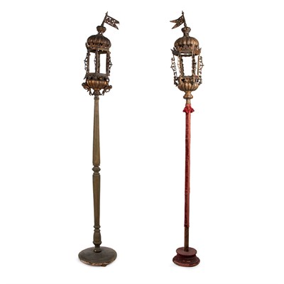 Lot 506 - Companion Pair of Italian Baroque Gilt-Metal...
