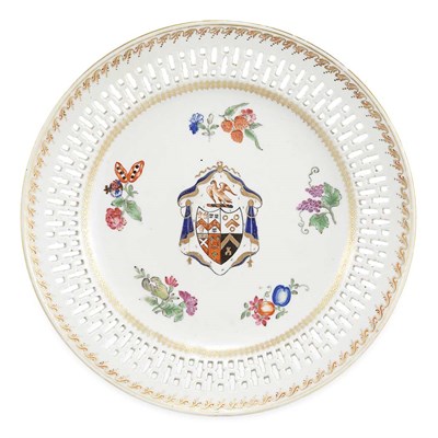 Lot 323 - Chinese Export Armorial Porcelain Plate Circa...