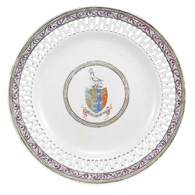 Lot 316 - Chinese Export Armorial Porcelain Reticulated...