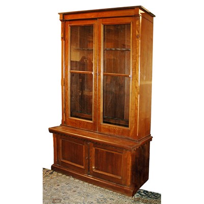 Lot 176 - Victorian Walnut Gun Cabinet on Stand Height 6...