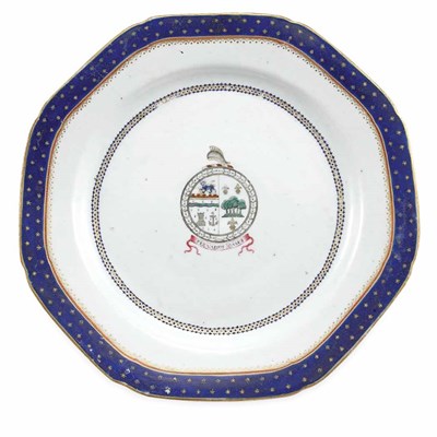 Lot 325 - Chinese Export Armorial Porcelain Plate Circa...