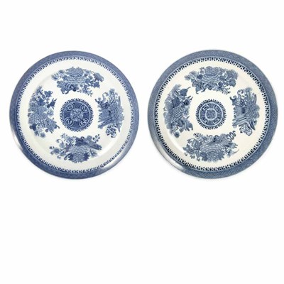 Lot 409 - Group of Nine Chinese Export Blue Fitzhugh...