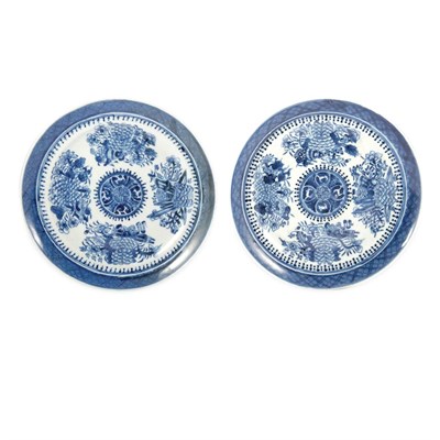 Lot 413 - Group of Nine Chinese Export Blue Fitzhugh...