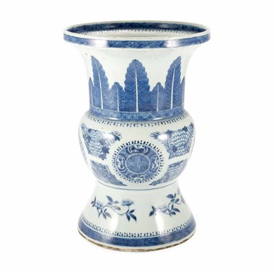 Lot 420 - Chinese Export Blue Fitzhugh Porcelain Gu-Form...
