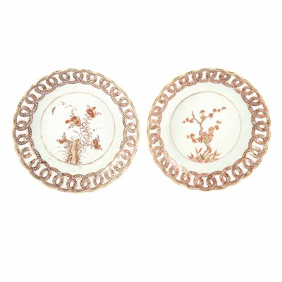 Lot 376 - Pair of Chinese Export Iron Red and Gilt...