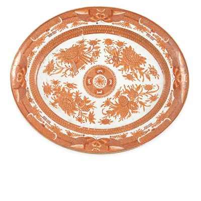 Lot 451 - Chinese Export Orange Fitzhugh Porcelain...