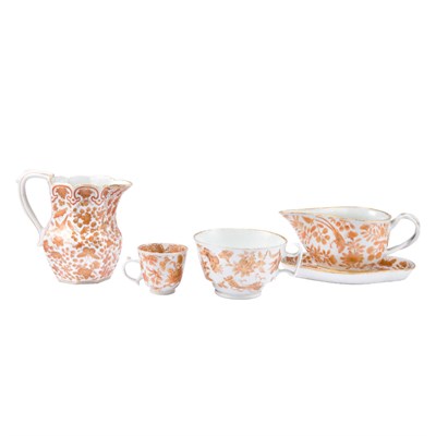 Lot 445 - Group of Five Chinese Export Orange Sacred...