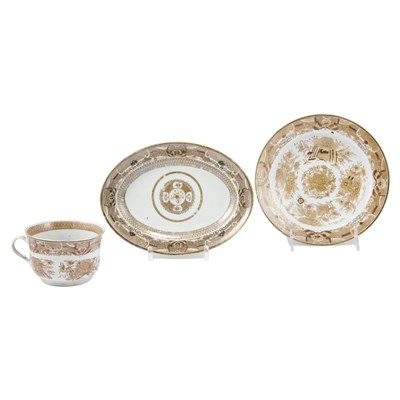 Lot 437 - Group of Three Chinese Export Brown Fitzhugh...