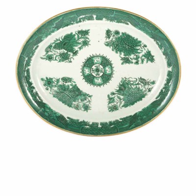 Lot 435 - Chinese Export Green Fitzhugh Porcelain...