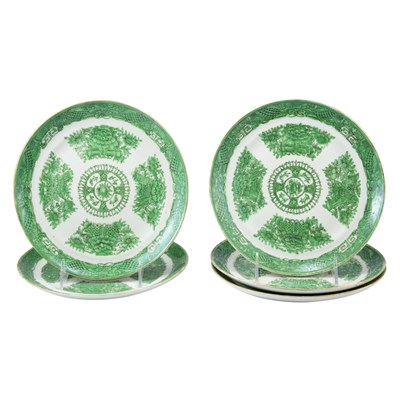 Lot 426 - Group of Five Chinese Export Green Fitzhugh...