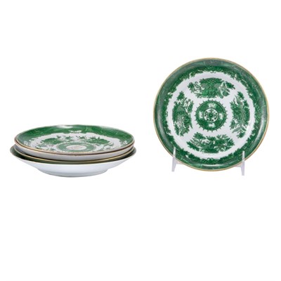 Lot 424 - Group of Five Chinese Export Green Fitzhugh...
