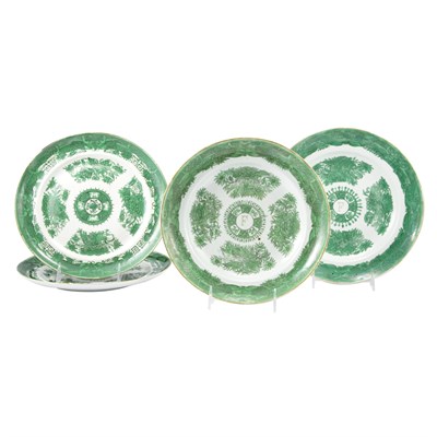 Lot 436 - Pair of Chinese Export Green Fitzhugh...