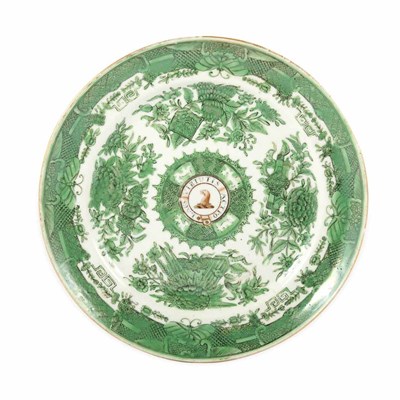 Lot 423 - Chinese Export Green Fitzhugh Porcelain Plate...