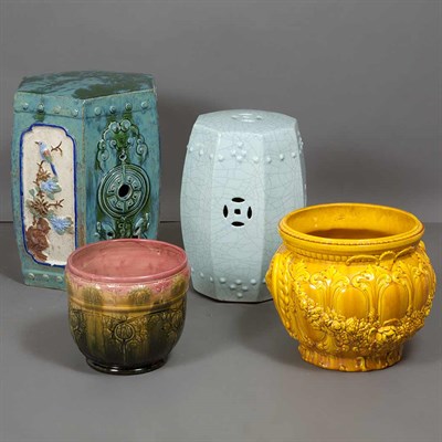 Lot 162 - Two Chinese Porcelain Garden Stools Height of...