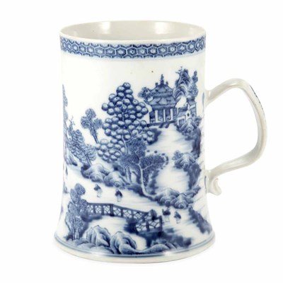 Lot 241 - Chinese Export Blue and White Porcelain Mug...