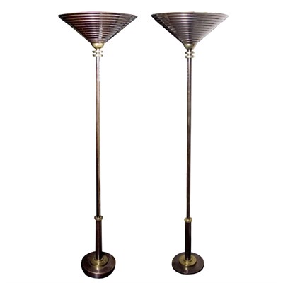 Lot 199 - Pair of Art Deco Style Patinated-Metal and...