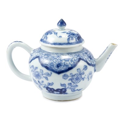 Lot 243 - Chinese Export Blue and White Porcelain Teapot...