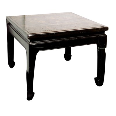Lot 215 - Chinese Export Black Lacquered Low Table The...