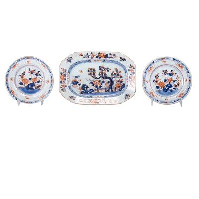 Lot 264 - Pair of Chinese Export Imari Porcelain Dishes...